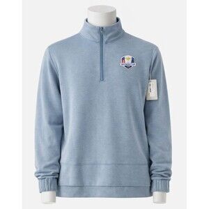 NEW Peter Millar Women XL Blue Flora Knit 1/2 Zip 2025 Ryder Cup Golf Sweatshirt
